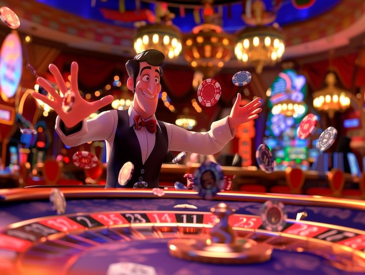 Tampilan meja Domino QQ di platform oregon 03 dengan ubin domino dan area taruhan